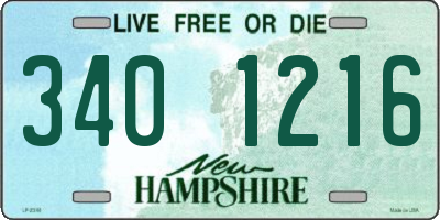 NH license plate 3401216