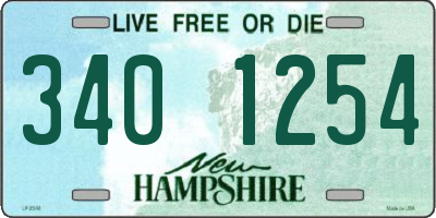 NH license plate 3401254