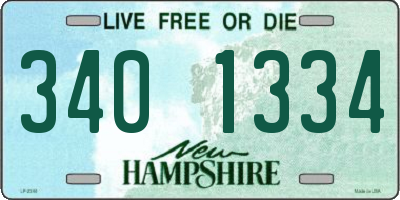 NH license plate 3401334
