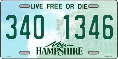 NH license plate 3401346