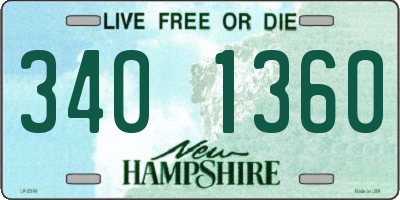 NH license plate 3401360