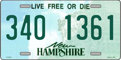 NH license plate 3401361