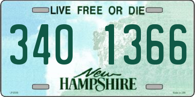 NH license plate 3401366