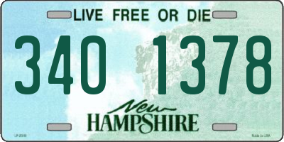 NH license plate 3401378