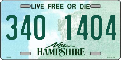 NH license plate 3401404