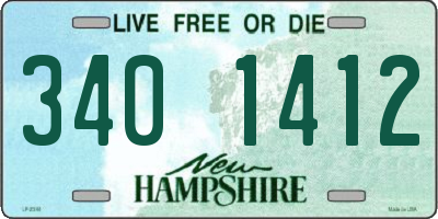 NH license plate 3401412