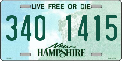 NH license plate 3401415