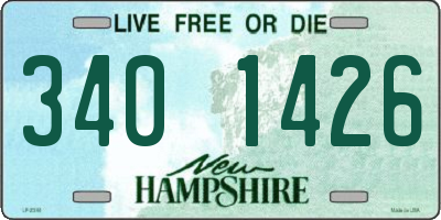 NH license plate 3401426