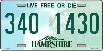 NH license plate 3401430