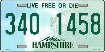 NH license plate 3401458