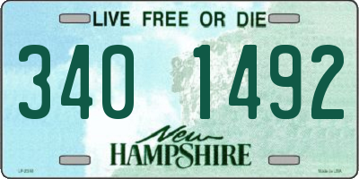 NH license plate 3401492