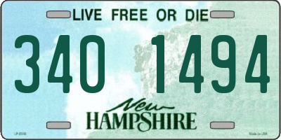 NH license plate 3401494
