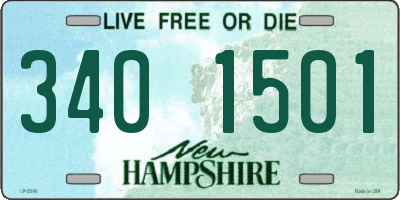 NH license plate 3401501