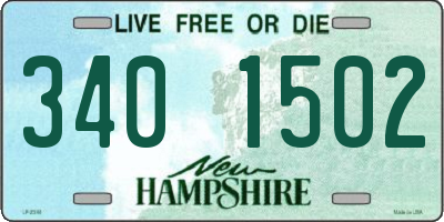 NH license plate 3401502