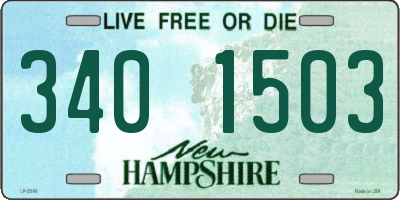NH license plate 3401503