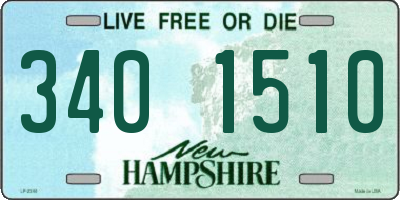 NH license plate 3401510