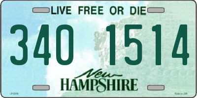 NH license plate 3401514
