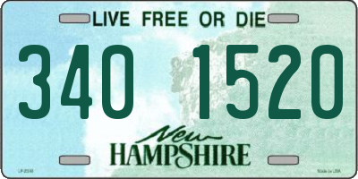 NH license plate 3401520