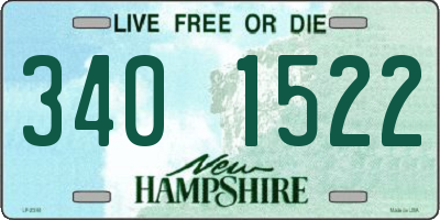 NH license plate 3401522