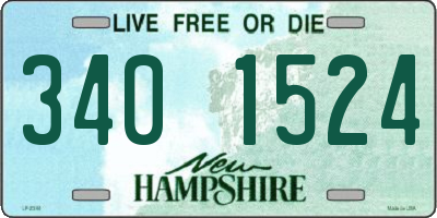 NH license plate 3401524