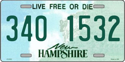 NH license plate 3401532