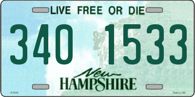 NH license plate 3401533