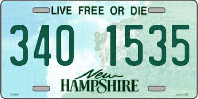 NH license plate 3401535