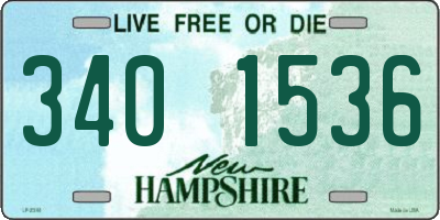 NH license plate 3401536