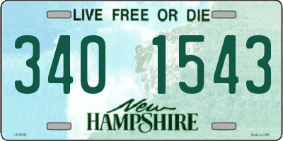 NH license plate 3401543