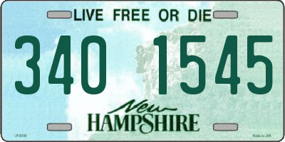 NH license plate 3401545