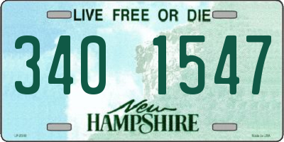 NH license plate 3401547