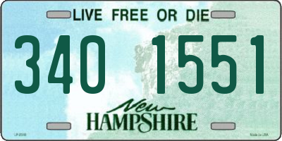 NH license plate 3401551