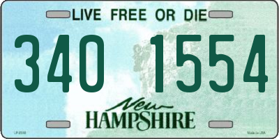 NH license plate 3401554