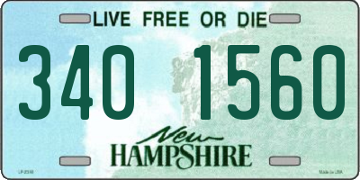 NH license plate 3401560