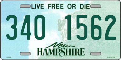 NH license plate 3401562