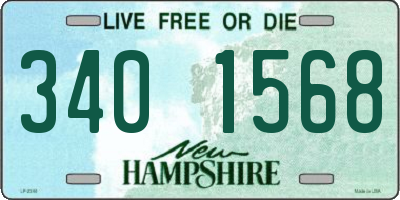 NH license plate 3401568