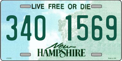 NH license plate 3401569