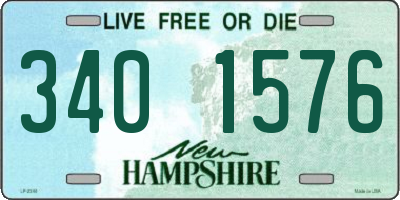 NH license plate 3401576