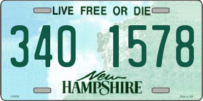 NH license plate 3401578