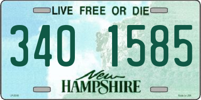 NH license plate 3401585
