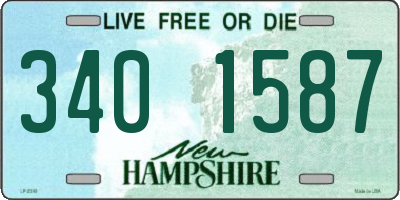 NH license plate 3401587