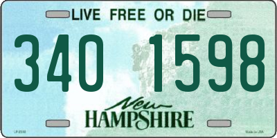 NH license plate 3401598