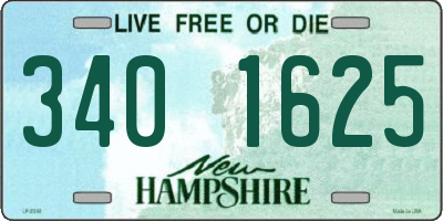 NH license plate 3401625