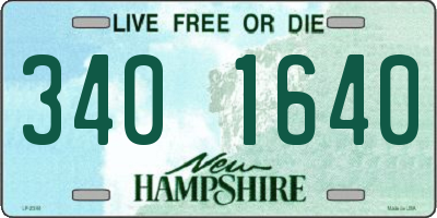 NH license plate 3401640