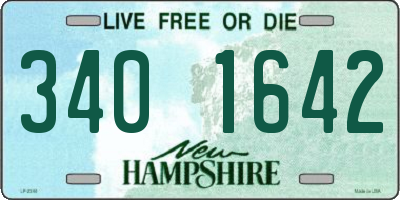 NH license plate 3401642