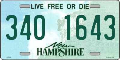 NH license plate 3401643