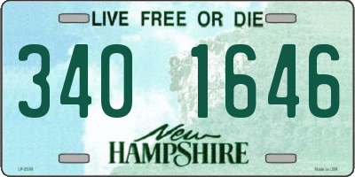 NH license plate 3401646