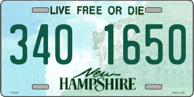 NH license plate 3401650
