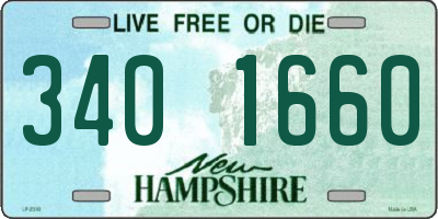 NH license plate 3401660