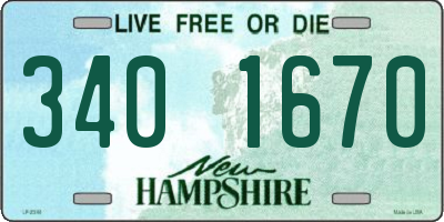 NH license plate 3401670